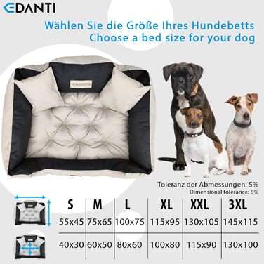 Персоналізоване ліжко-подушка для собак та котів з іменем, L-XL, 130x105 см, бежеве