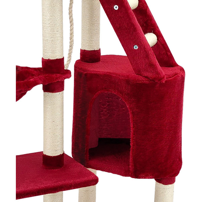 Дряпак для котів Beltom® Kratzbaum з платформою для ігор, 120 см (Вишневий)