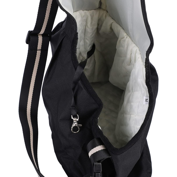 Сумка-переноска для собак та котів до 5 кг, чорна, з регульованим плечем, Oxford, для подорожей та прогулянок