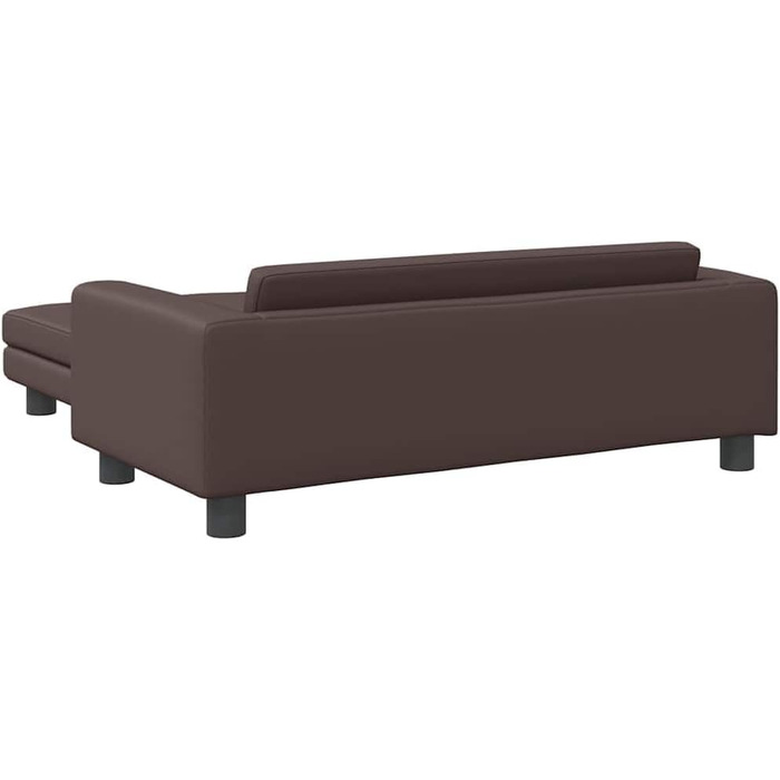 Ляжка для собак, м'який лежак з розширеним спальним місцем, диван-лежанка для маленьких собак та домашніх тварин, лежанка для котів, штучна шкіра (колір коричневий)