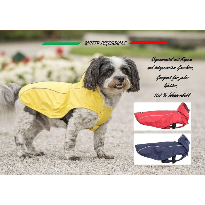 Дощовик CHIARA Scotty Regenjacke з інтегрованим шлейкою CHJ-Y1811YE (червоний, 3XL), 100% поліестер, водонепроникний, спортивний