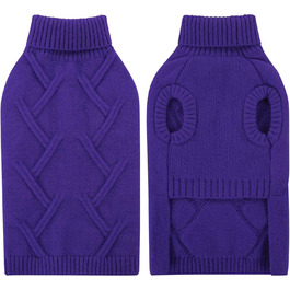 Пуловер для собак середніх порід Queenmore, м'який та теплий, фіолетовий, розмір M