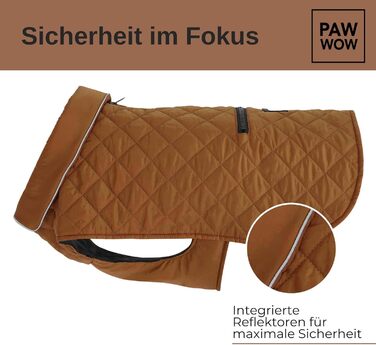 Теплий зимовий одяг для собак | Куртка для собак з захистом живота та застібкою-липучкою, розмір L, коричнева