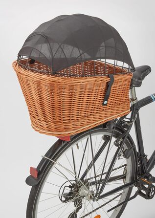 Сонцезахисний тент для велосипедного кошика для собак Tigana – захист від сонця UV 40+, екологічний, дихаючий, мікрофібра, легко встановлюється, легкий та компактний