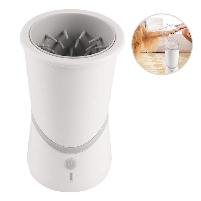 Автоматичний очищувач лап для тварин RIZGHWOY, Силіконовий мийник лап для собак і котів, Білий