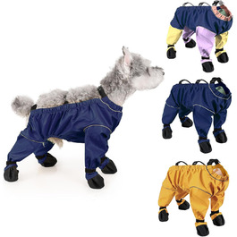 Водонепроникні чоботи для собак з антиковзкою підошвою та світловідбиваючим захистом, L блакитний