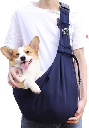Сумка-переноска для собак Sertay, блакитна, регульована, для щоденних прогулянок та покупок