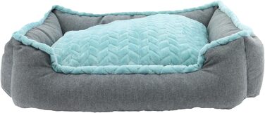 Крісло-лежанка для собак Ancol – м'яка підстилка для дому, 60 x 50 см (блакитно-зелений)