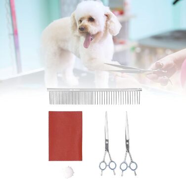 Набір для грумінгу собак та котів: ножиці, гребінець для тіла, обличчя, вух та лап