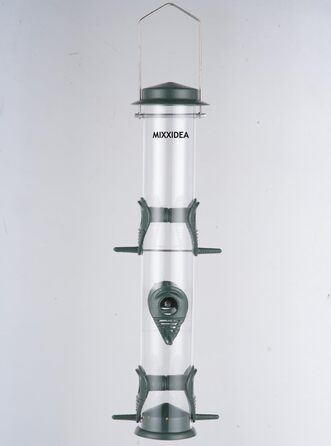 Годівниця для птахів Mixxidea з металевої труби, для зовнішнього використання, 6 портів, підвісна, для дикої природи