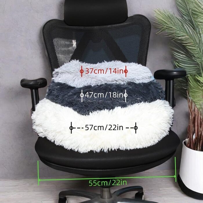 М'яка подушка-мат для котів та собак RICHRAIN, кругла, тепла, PP-бавовна, 57 см, бежева