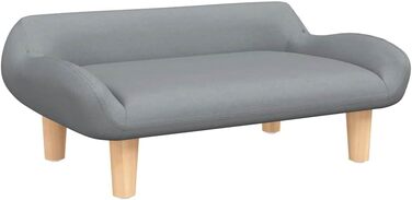 Крісло-ліжко для собак, м'яке ліжко для тварин, лежанка для собак та котів, сірий колір, тканина