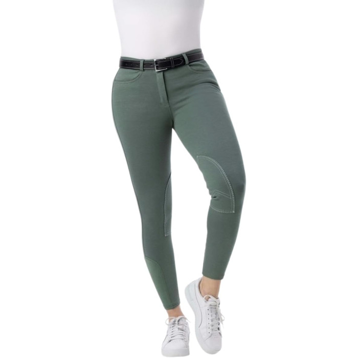 Лосини для верхової їзди Riding World Alexandrie для жінок та дітей | Лосини з накладками на колінах, кишені, 6 кольорів, розміри 104-176 та 32-44, колір: зелений