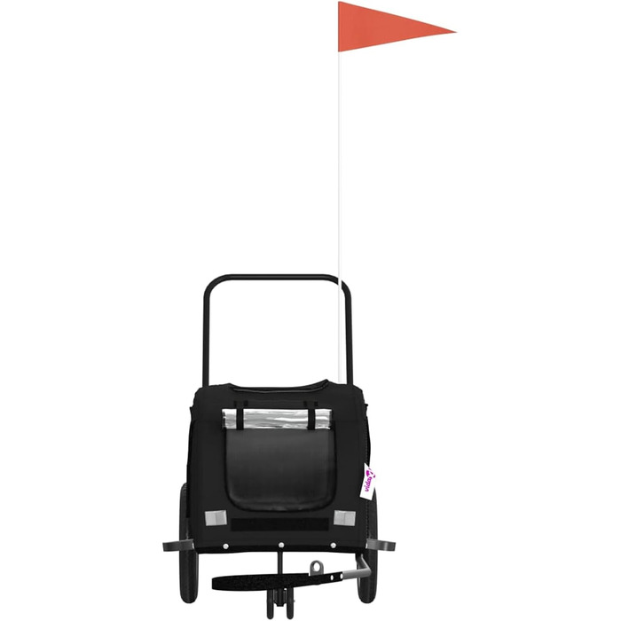 Навісник для собак Robuster на велосипед - чорний, 122x52x53 см, з PVC-покриттям, для малих собак та котів