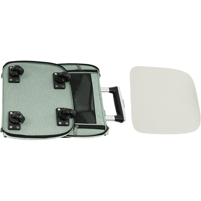 Сумка-рюкзак для собак і котів Soudesileim 2-в-1 з візком, до 9 кг, зелена