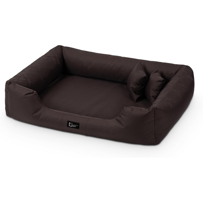Ортопедичне ліжко для собак Puffi Orto, велике, середнє, маленьке - подушка для собак, килимок для собак з поліестеру - водонепроникне, зносостійке, знеболююче (4XL+|180x130см, Коричневий)