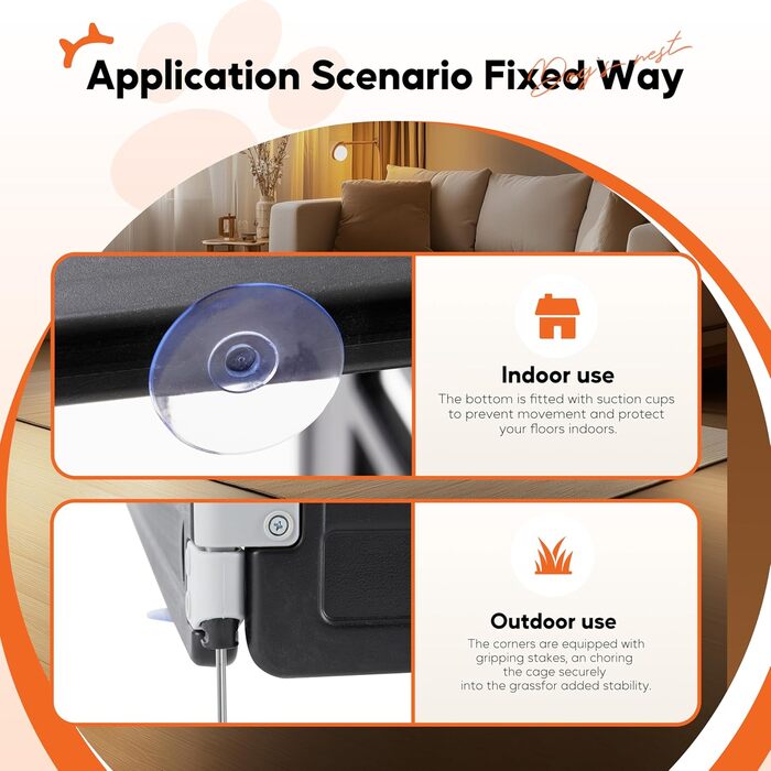 Клітка для собак HealSmart 4-панельна, 61 см, пластик, складана, портативна, біла. Безпечний загін для собак маленьких та середніх порід, для дому та вулиці