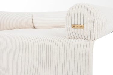 Ліжко для собак Velinda, м'яке диван-лежак, захист дивану, кремовий колір, Cord