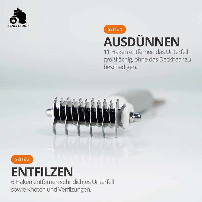 Щітка для підшерстка Cookie | Для собак, котів та коней | Підходить для порід з середньою та довгою шерстю | Видаляє підшерсток, запобігає утворенню ковтунів (S-M)