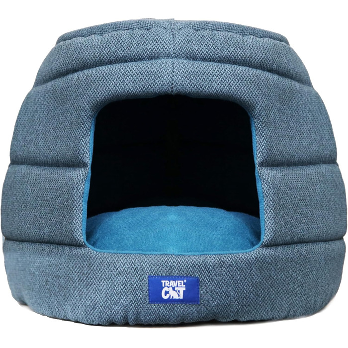 Будиночок для кота Travel Cat Meowbile, трансформер, синій, M, 63,5x45,7x43,2 см, якісний котячий дім і лежак для дому