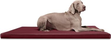 Ортопедичний лежак для собак Tierlando Carlos Ortho-Medic з віскоеластичної піни та штучної шкіри, 80x60 см, темно-червоний