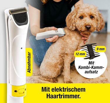 Набір для грумінгу тварин CARRERA [7 в 1]: пилосос, машинка для стрижки шерсті, щітка, 450W, 3,3L (собаки, коти)