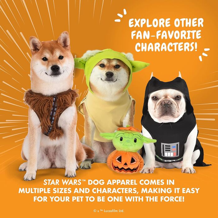 Шлея для собак середнього розміру Star Wars Чубакка, коричнева, костюм для собак, не тягне, мерч для домашніх улюбленців