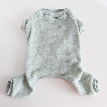 Піжама для собак, тепла флісова, теплий комбінезон, милий костюм для тварин, розмір XXL, світло-зелений