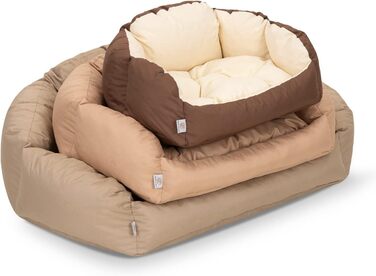 Матрац для собак BARRY & LUCY 3 в 1: вологостійкий, стьобаний, м'який, з еластичною начинкою. Розмір L, темно-червоний колір.