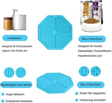 Лежанка-заспокійлива для собак з присосками (2 шт.) - блакитний та помаранчевий кольори