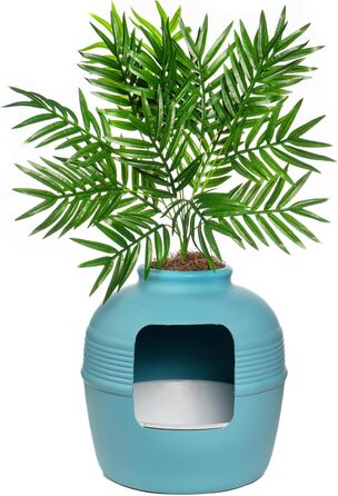 Квіткова кімната для котів Good Pet Stuff з туалетом, фільтром і комплектом Essentials (Бірюзовий)