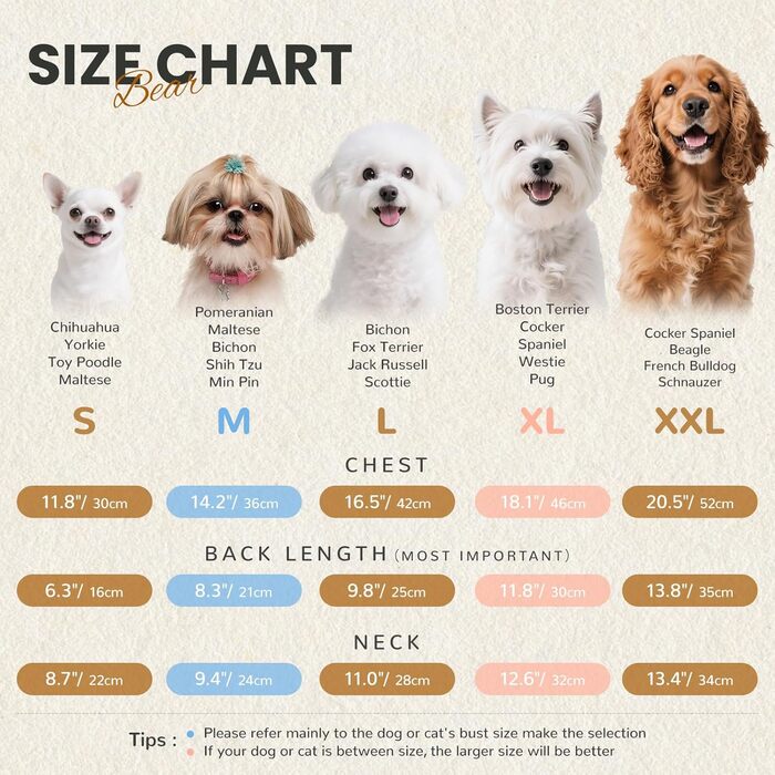 Піжама для собак AXIIJGL, бавовна, еластична, цільнокроєна, зручна, для французького бульдога, X-Large, блакитна, з малюнком ведмедика