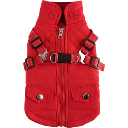 Зимова куртка для собак Huiba: тепла, водонепроникна та вітронепроникна, червона, XL