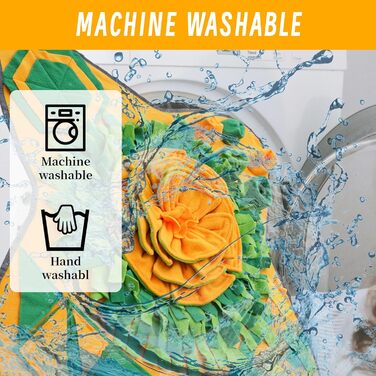 Килимок-нюхалка для собак HDOELGP, 70x70 см, оранжевий. Інтерактивна іграшка для собак, розвиває інстинкт пошуку їжі, легко миється. Підходить для малих та великих собак.