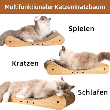 Кігтеточка для котів Nekosan, 70 см, велика, з картону, лежанка-кігтеточка