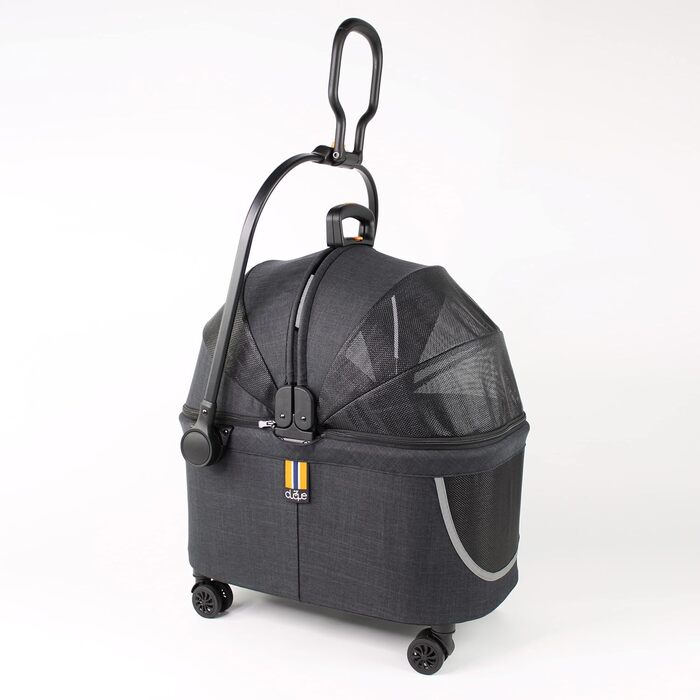 Складана переносна переноска для собак та котів до 8 кг | З колесами | З міцного поліестеру та сітки | Легка переноска для тварин