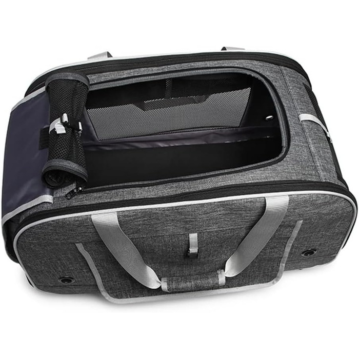 Транспортна переноска для тварин Samnuerly: складана переноска для собак та котів середніх та маленьких порід, з колесами та регульованою ручкою