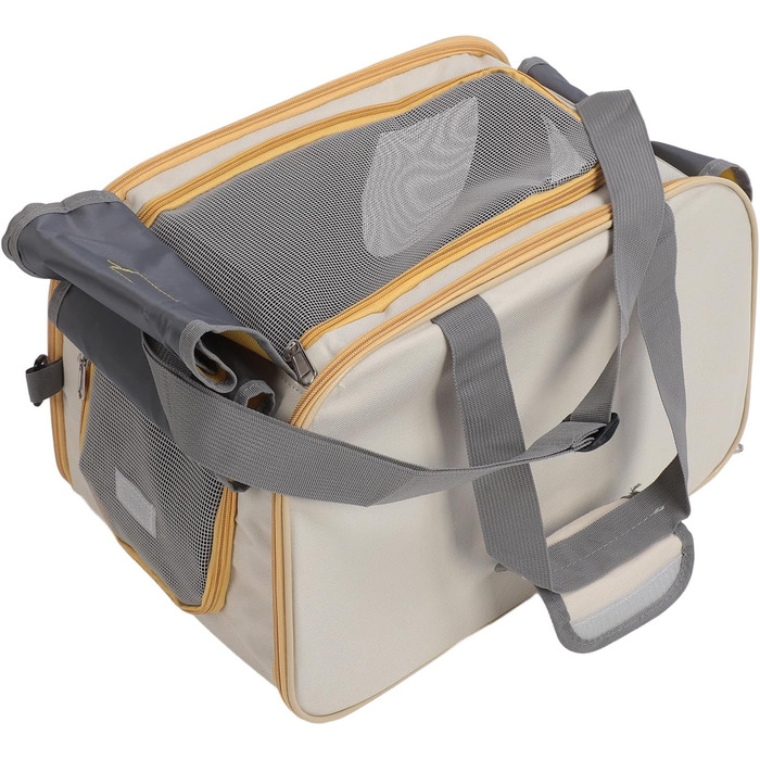 Транспортна переноска для собак та котів, складана, зелена (жовта)