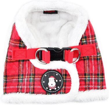 Шлея для собак Puppia Blitzen, розмір M, червона клітинка