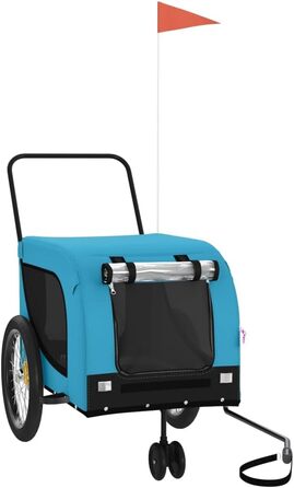 Причіп для велосипеда для собак, блакитний та чорний, Oxford-Gewebe & Eisen, LH3049