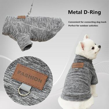 Пуловери для собак - 2/3 шт. з флісу, теплі, з високим коміром, для маленьких собак, кошенят, зимовий одяг для тварин (B-Сірий, фіолетовий, синій, XL)