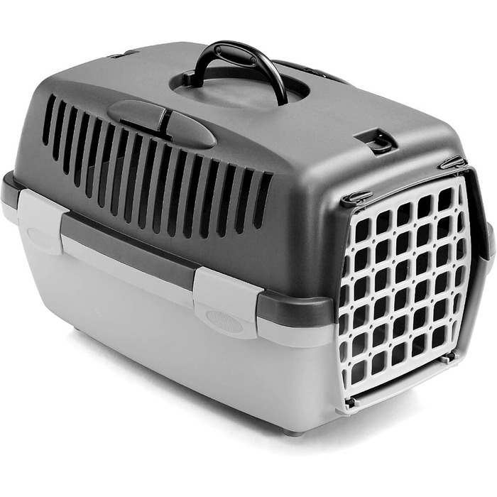 Транспортна переноска для котів Gulliver сірого кольору, 48 x 32 x 97 см
