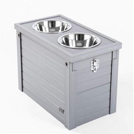 Миска для собак New Age Pet Ecoflex Piemont, сіра, екологічна