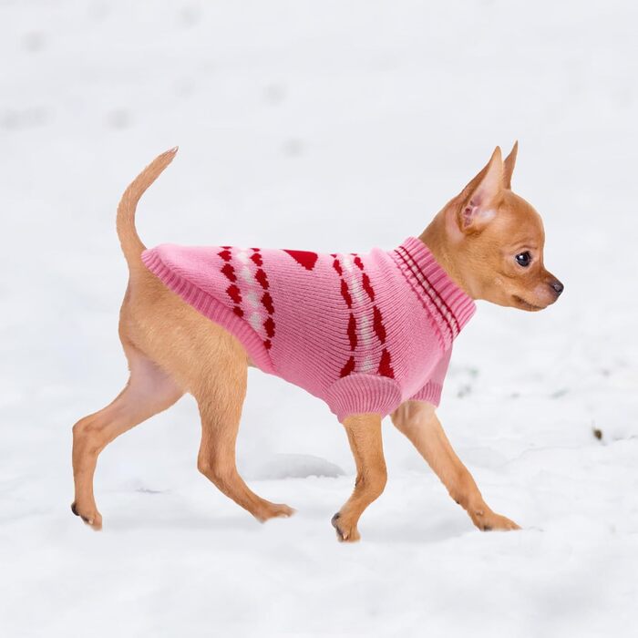 Вовняний пуловер для собак з коміром-горловиною 