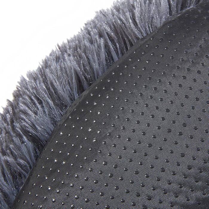 Кругле плюшеве ліжко Sleepdown для собак та котів, заспокійливе, суперм'яке, Donut-ліжко, антиковзаюча підставка, можна прати в машині, розмір M, 60 x 60 x 20 см, антрацит