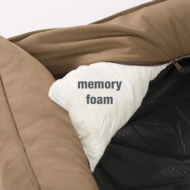 Ортопедичне ліжко для собак JAMAXX з ефектом пам'яті, вовною та знімним чохлом, 120x90 см, Кофе-коричневий