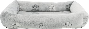 Крісло-лежанка для собак TRIXIE Nando, 60x50 см, сірого кольору, з м'якою наповнювачем, для середніх собак, антиковзаюче, 37845 L 50 x 60 x 9 см