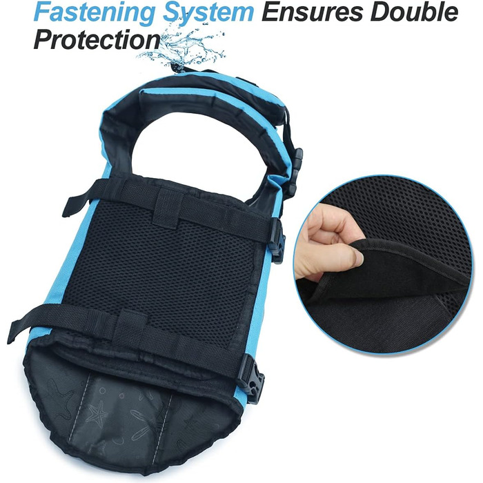 Жилет для плавання собаки VIVAGLORY, спортивний стиль, для човнів, підтримка та допомога у плаванні, розмір M