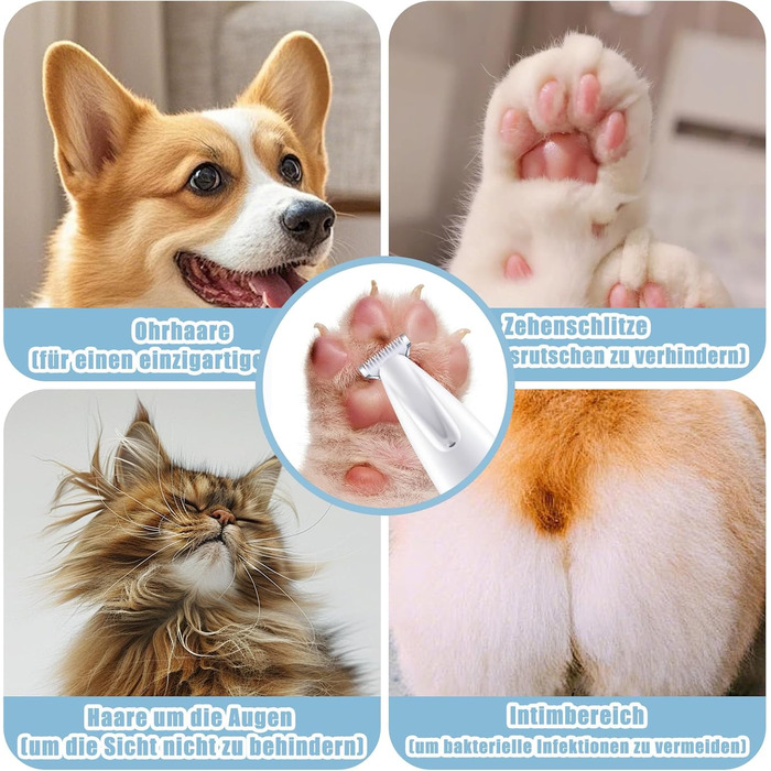 Триммер для догляду за лапами Paw Trim Pro: тихий, вологостійкий, з LED-підсвічуванням для собак та котів