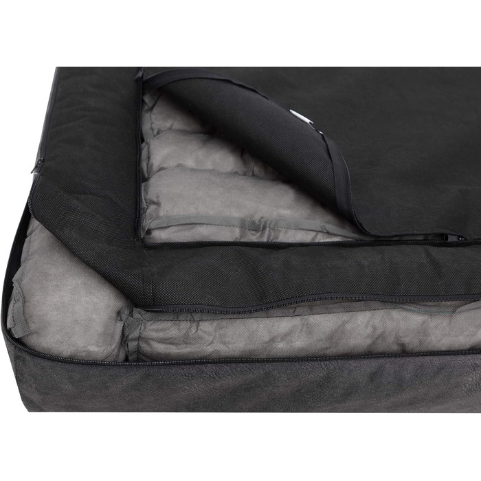 Крісло-ліжко для собак XL, чорне, 80x53 см - м'яке, зручне, для відпочинку